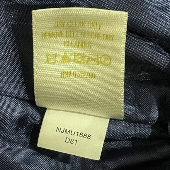 Kate Spade Size 0 Talitha Midnight Navy Blue Ruffle Hem Dress Size 0 *no belt* - Picture 8 of 13